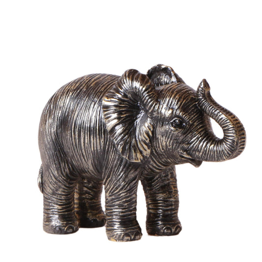 Kolibri Home | Ornament - Decoratie beeld Elephant - Black