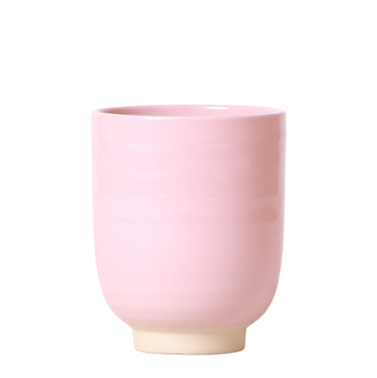Kolibri Home | Glazed bloempot - Roze keramieken sierpot met glans - Ø9cm