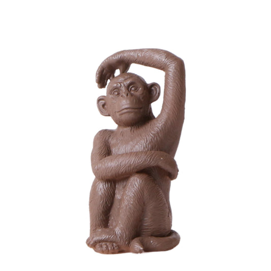 Kolibri Home | Ornament - Decoratie beeld Sitting Monkey - Brown