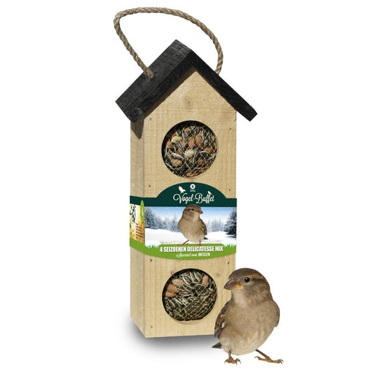Bird-Buffet | Chalet feeder vogelhuisje | 500 gram - Mussen