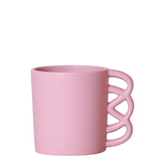 Kolibri Home | Happy Mug roze bloempot - roze keramieken sierpot - Ø9cm